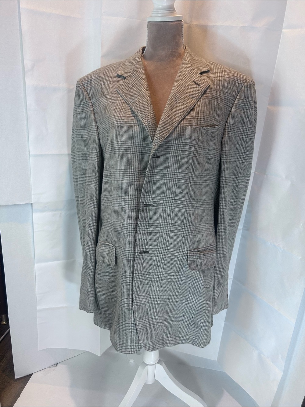 Bloomingdale's Glen Plaid Gray Sport Coat